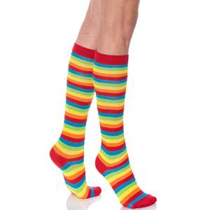 Chaussettes hautes pour femmes DB, lot de 6 paires, colorées, en nylon respirant, motifs animaux de dessin animé, argyle, rayées, unies, décontractées, pour tous les jours - Product Image 3