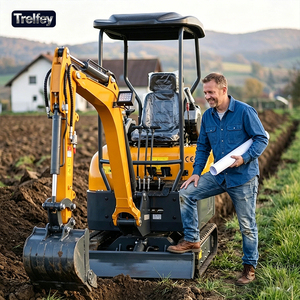 Mini-excavatrice de 2 tonnes, mini-pelle sur chenilles, pelleuse, CE EPA Euro5, pour la construction de pistes de motocross, de BMX et de sentiers de VTT - Product Image 1