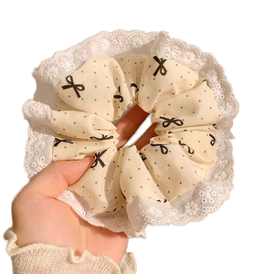 Corbata de pelo elástica de seda satinada para niñas de estilo europeo y americano con lazo francés, accesorios para niños, diademas - Product Image 6