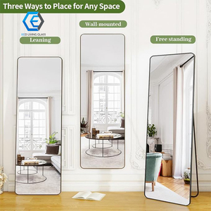 <span class=keywords><strong>Specchio</strong></span> da Terra Rettangolare Grande Personalizzato in Oro, <span class=keywords><strong>Infrangibile</strong></span>, a Figura Intera per Parete o Pavimento - Product Image 5