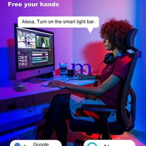 Paquete de 2 Barras de Luz LED Inteligentes RGB con Cambio de Color, Lámpara de Retroiluminación Ambiental con 12 Modos de Escena, Sincronización Musical, Barras de Luz WiFi para TV - Product Image 4