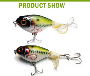 HUIPING Esca Artificiale Rotante per Pesci, 75mm Whopper Plopper, Esca da Pesca Topwater Popper, Esca per Bass e <span class=keywords><strong>Luccio</strong></span>, Crankbait - Product Image 3