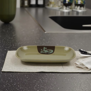 Assiette en mélamine moderne, plat en plastique, vaisselle colorée, série de marmites rectangulaires - Product Image 6