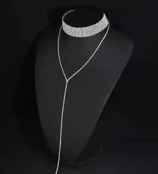 Europese En Amerikaanse Nieuwe Diamond Studded Crystal Hanger Ketting Accessoires Sieraden Ketting Sieraden