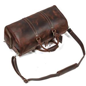 Andong Leather New Fashion Top-Handle <b>Bag</b> <b>for</b> <b>Men</b> Grazy Horse Leather Retro Large Capacity Gym <b>Bags</b> <b>Travel</b> <b>Bags</b> - Product Image 2