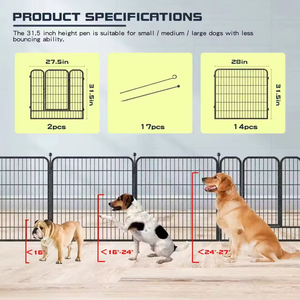 Katlanabilir Köpek Oyun Parkı Çok Panelli Ayarlanabilir Metal Evcil Hayvan Çiti Dış Mekan İç Mekan Köpek Oyun Alanı Köpekler ve Küçük Hayvanlar için - Product Image 6