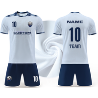 Ensemble de maillots de football en jacquard géométrique, impression personnalisée, respirant, 100% polyester, uniforme de football pour hommes et enfants, vêtements de sport d'entraînement, OEM