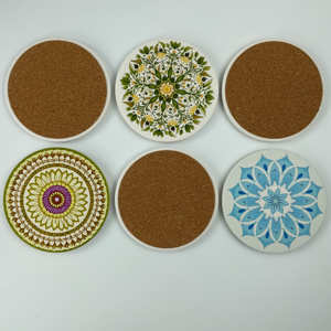 High Quality Custom Ceramic Coaster Eco-Friendly Durable Reusable Fast Delivery Sublimation Blank OEM Service Coffee Mats Pads