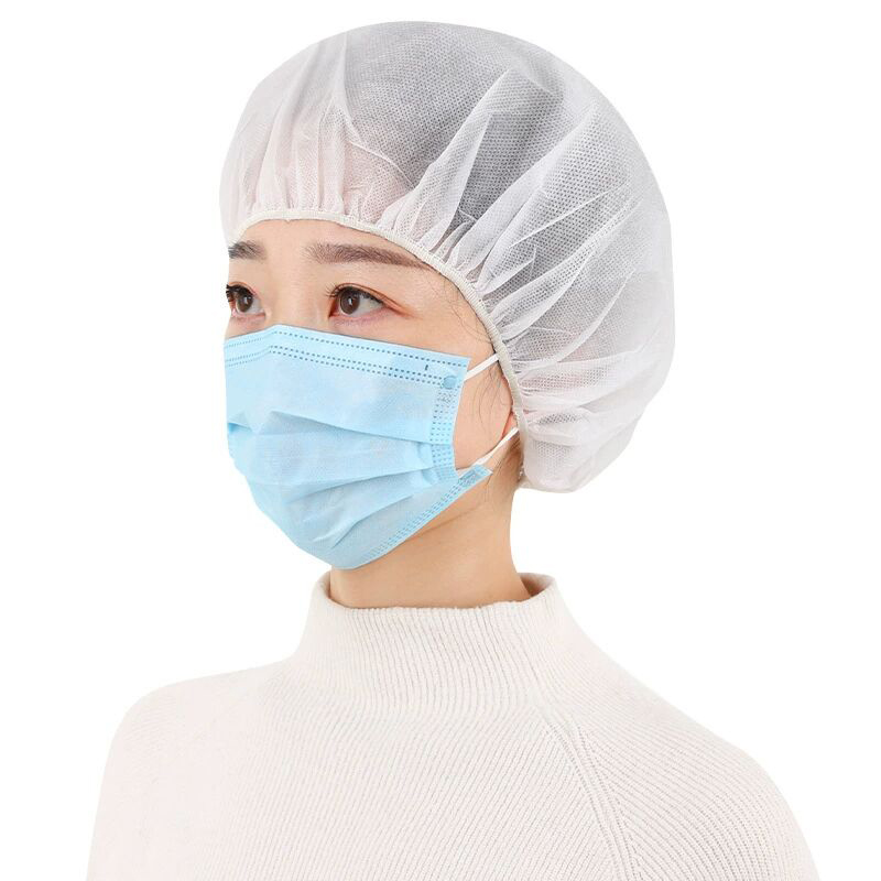 Durable Non Woven Bouffant Caps Hair Net for Hospital Salon Catering Kitchen Restaurant and Dust-free Workspace Hair Cover