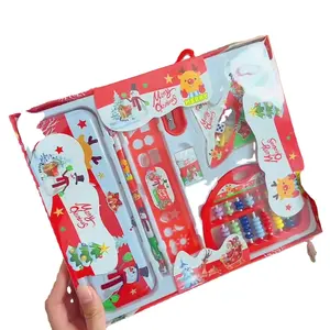 Christmas Wholesale creative cheap kids school stationery gift set for promotional