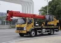 Grue de camion de 12 tonnes STC120T4, flèche en U à quatre sections de 28,1 m, grue mobile hydraulique compacte pour la construction
