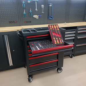 <b>Tool</b> Trolley Roller Garage Cabinet With 246PCS <b>Tools</b> Set in EVA Foam Tray for Workshop Auto Repair TC-3307R-246 <b>Tool</b> Cabinet - Product Image 1