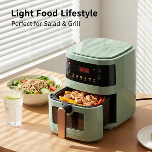 Friteuse à air numérique avec fenêtre visible, <span class=keywords><strong>grande</strong></span> capacité <span class=keywords><strong>de</strong></span> 5 L, friteuse électrique sans <span class=keywords><strong>huile</strong></span> pour une cuisine saine - Product Image 1