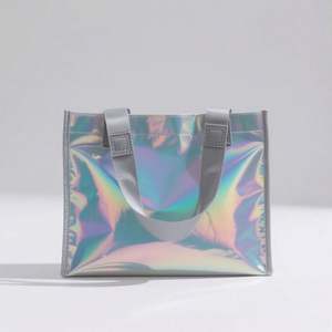 Sac de courses écologique réutilisable en PP non tissé, grand format, holographique, métallisé laser, laminé, pour supermarché - Product Image 5