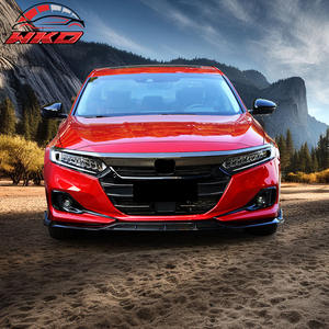 Lèvre de pare-chocs avant pour Honda Accord 2021-2022 IKON V2 Noir brillant Kit de spoiler PP 4 pièces Diffuseur Garde-boue protecteur - Product Image 2