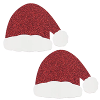 Santa Hat Festival Sexy Breast Pasties Sans couture et respirant Couverture de mamelon de Noël Accessoires intimes
