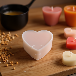 Stampo per candele a forma di cuore ILAN 40mm x 17mm Set da 4 pezzi per la creazione di candele fai da te - Product Image 2