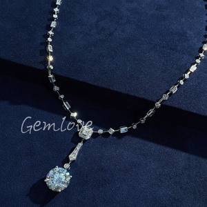 Collar elegante de diamantes de oro de 18 quilates para mujer, ajuste de punta, Diamante de 10 quilates de laboratorio certificado IGI, regalo de aniversario de bodas - Product Image 1