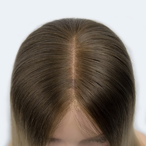 Peluca de Cabello Natural con Base de Red Transparente, Cabello Humano Virgen Europeo con Cutícula Alineada, Sin Pegamento, Tamaño Pequeño, para Mujeres Blancas - Product Image 5