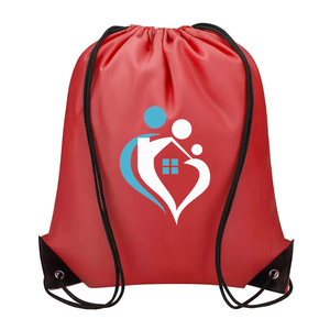 Bolsa de compras personalizada promocional, bolsa de deporte con cordón de tela de poliéster, mochila de viaje, bolsa con cordón impermeable con logotipo - Product Image 3