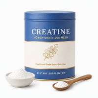 Créatine Monohydrate OEM 500g 200 Mesh – Poudre de Créatine Pure pour Adultes, Suppléments de Musculation, Sans Gluten, Soutien Immunitaire