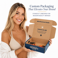 Boîte d'emballage complète personnalisée avec logo pour crème solaire estivale, soins de la peau, bronzage, cadeaux promotionnels saisonniers