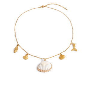 Collier en pierre naturelle, chaîne de clavicule en or 18 carats, chaîne de pull tendance, bijoux automne-hiver - Product Image 4