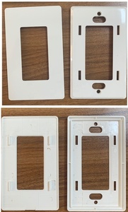 Plaque <span class=keywords><strong>murale</strong></span> décorative pour interrupteur lumineux 1 voie 20A sans vis en polycarbonate incassable - Product Image 4