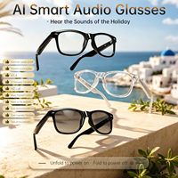 GM-88 5.4 Lunettes audio à oreille ouverte avec activation/déactivation automatique, musique, appels mains libres, protection UV/lumière bleue, pour les voyages et le quotidien