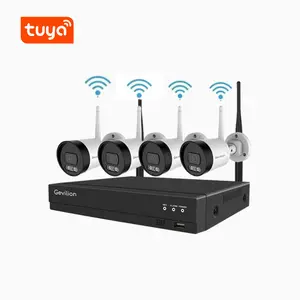 Haute technologie 3mp 2ch 4ch 8ch 4 canaux hd wifi 6 système de caméra intérieure de sécurité maison 4 caméras