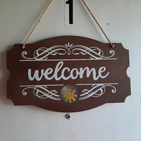 Décorations de bienvenue pour la maison Suspension en bois avec pièces de vacances saisonnières Décorations de porche intérieur extérieur Cadeau de plaque de porte