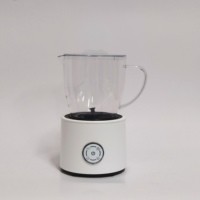 Mousseur à lait électrique automatique en plastique avec latte-art, capacité de 500 ml pour un usage domestique
