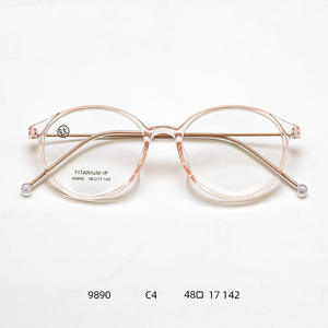 Montura de Gafas Redondas de Titanio M9890 48 17 142, Ligeras, Unisex, Montura Completa, Diseño Danyang - Product Image 1