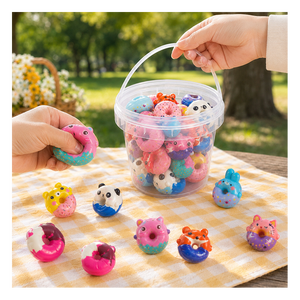 Juguete de espuma PU suave y de levantamiento lento, con forma de donut de animal, para intercambio de San Valentín, sin dulces, recuerdo de fiesta, importado, TOYSRUNNER, 5-7 años, al por mayor - Product Image 1