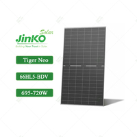 Panneaux solaires Jinko 700 watts, panneau photovoltaïque demi-coupé 700w 705w 710w 715w 720w, panneaux solaires bifaciaux Jinko Tiger Neo de type N