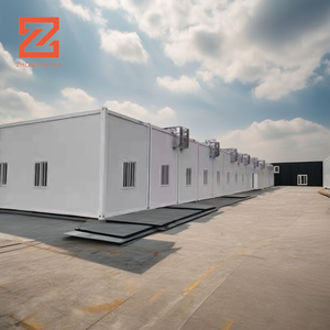 Gói phẳng prefab <span class=keywords><strong>container</strong></span> nhà công nghiệp có thể tháo rời văn phòng với bảng điều khiển bánh sandwich thép dễ dàng thiết lập - Product Image 4