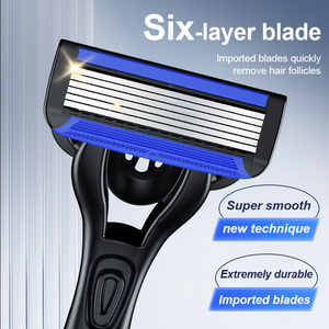 Max Nhà Máy X6 Loạt Thụy Điển Thép Không Gỉ Maquinillas Navaja De Afeitar Sáu Lưỡi Mở Lại Hệ Thống Cạo Râu Dao Cạo Cho Nam Giới - Product Image 3