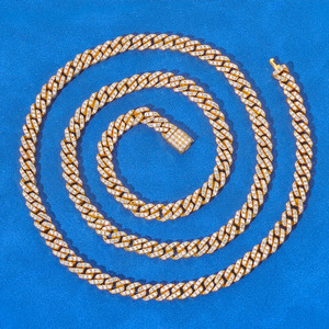 Pass Diamond Tester <b>VVS</b> Moissanite Cuban <b>Chain</b> with GRA 18K Gold Vermeil 925 Silver Custom Handmade Hip Hop Iced Out Men Jewelry - Product Image 5