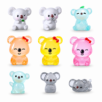 Figur Koala Mini Resin Bercahaya dalam Gelap, Aneka Ragam, untuk Hiasan Taman Peri Mikro, Kerajinan DIY, Dekorasi OEM