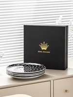 Assiette à Dessert en céramique de 10.5 ''avec strass en diamant, service à collation pour le thé de l'après-midi, lot de 4 avec boîte cadeau, offre spéciale