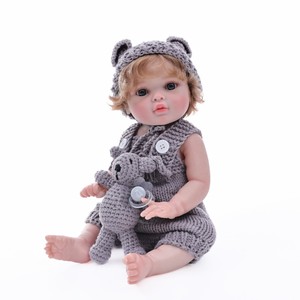 Poupées <span class=keywords><strong>reborn</strong></span> JM 45 cm, réalistes et mignonnes, <span class=keywords><strong>en</strong></span> <span class=keywords><strong>silicone</strong></span> souple, corps entier, ensemble de mode, poupées nouveau-né réalistes pour filles et garçons - Product Image 5