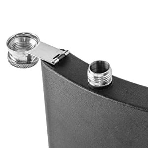Cadeaux de mariage : Flasque à vin en acier inoxydable noir mat de 6 oz pour hommes, pour liqueur et <span class=keywords><strong>whisky</strong></span> - Product Image 6