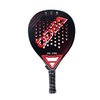 Raquette de padel Odea de style cage, cadre en fibre de carbone, panneau en tissu carbone 1K, 380g, 26cm, pour compétition professionnelle et entraînement.