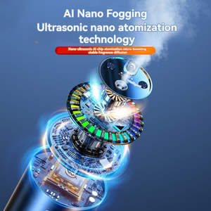 High Quality Portable Mist Fragrance <b>Car</b> <b>Diffuser</b> Colorful Light Smart Essential Oil Nebulizer <b>Car</b> Aroma <b>Diffuser</b> - Product Image 5