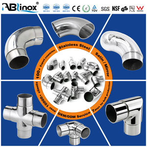 <strong>Handrail</strong> Hardware Fittings 304 316 Stainless Steel Railing Pipe Connector <strong>Handrail</strong> Elbow For Stair Balcony Railing Accessories - Product Image 6