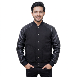 2025 Wholesale <b>Men</b> <b>Varsity</b> <b>Jackets</b> Letterman <b>Jackets</b> Custom Baseball Embroidery Patches Letterman <b>Varsity</b> <b>Bomber</b> <b>Jacket</b> - Product Image 1