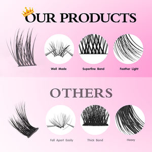 ขนตาปลอมแบบใยสังเคราะห์ขายส่ง รับทำแบรนด์ส่วนตัว ขนตาแบบเส้นบางพิเศษ รับผลิตโลโก้ ชุดขนตาปลอม - Product Image 5