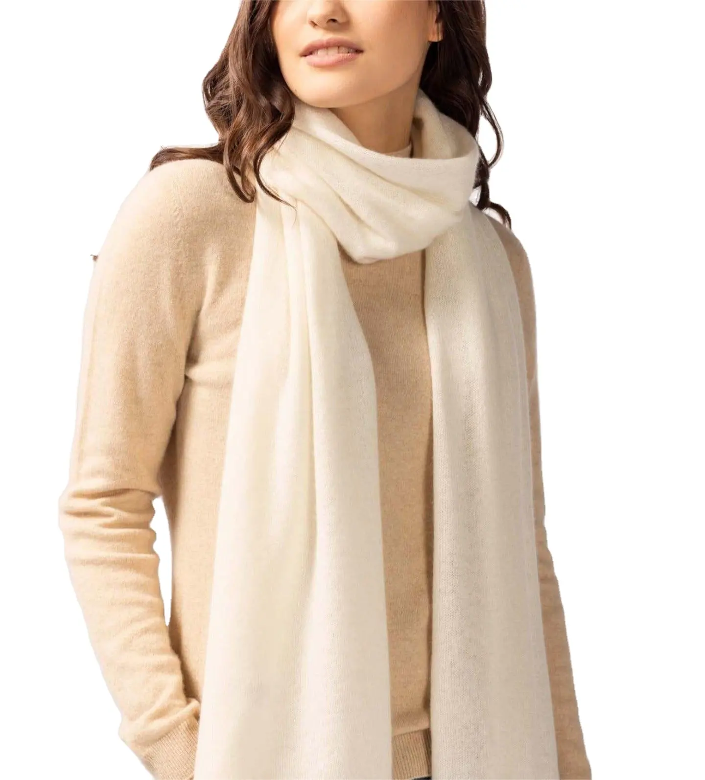 sleek stylish warm comfortable classic knitted cashmere scarf wrap shawl unisex in frigid days
