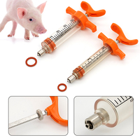 Seringues vétérinaires 10 ml, seringue animale réutilisable en plastique et acier, injecteur de vaccin pour porcs, moutons, bovins, volailles