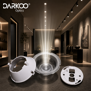 <span class=keywords><strong>Darkoo</strong></span> 5S TIR Fresnel Optische Linse 15 24 38 60 Grad Kommerzieller LED-Downlight-Strahler Schienenstrahler Reflektor mit Halterung - Product Image 2